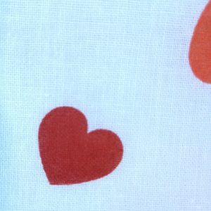 Cretonne Cœurs Rouges