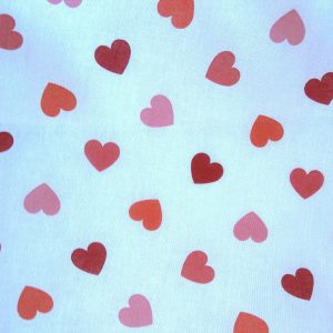 Cretonne Cœurs Rouges