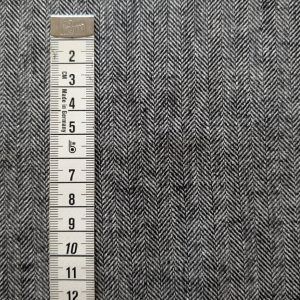 Tissu Lin Coton Noir Chevron