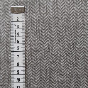 Tissu Lin Coton Kaki Chevron
