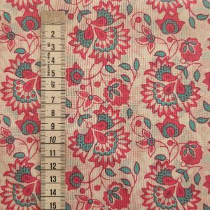 Voile de Coton Fleurs Rose