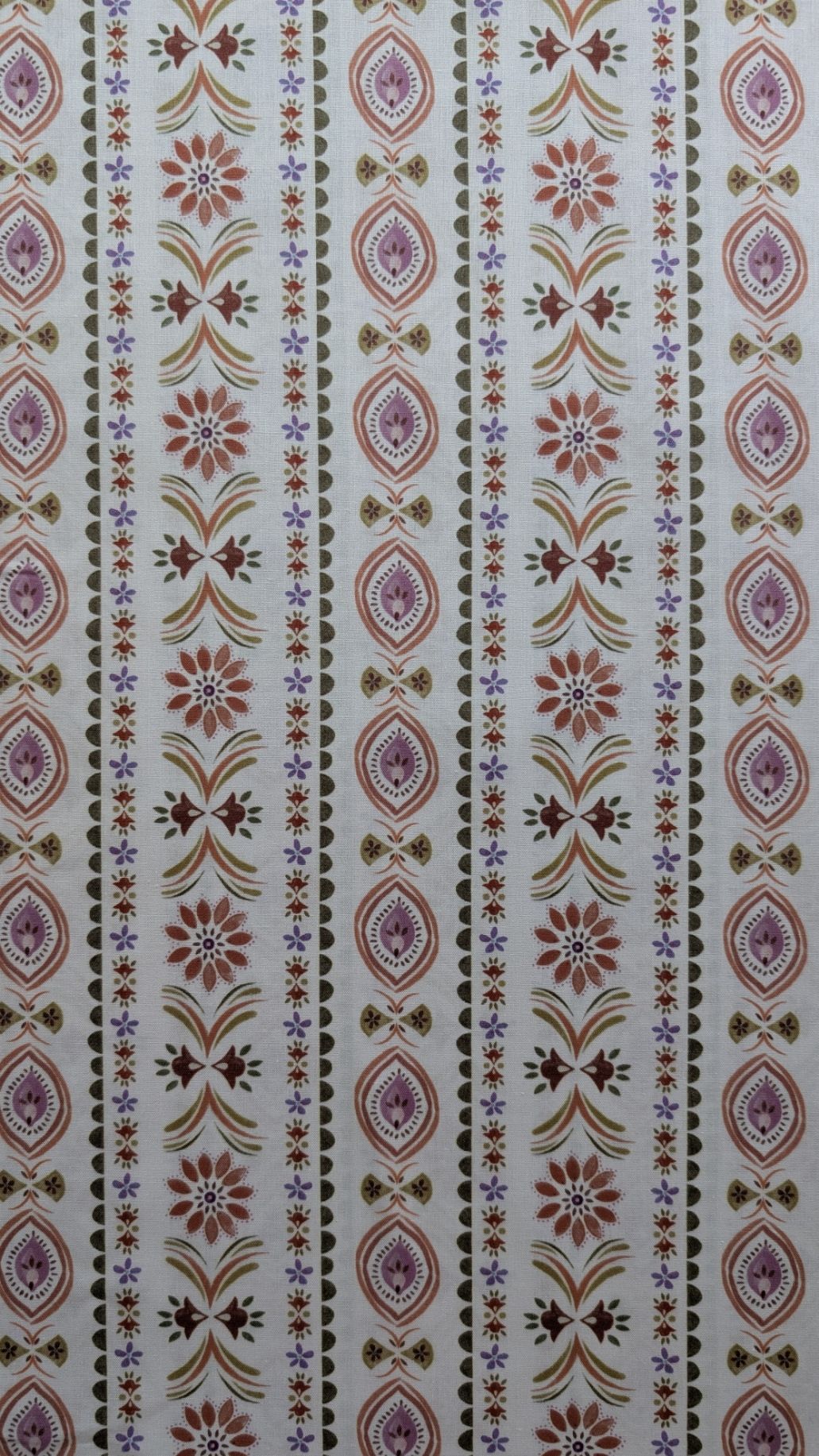 Popeline Écru Rayures Rétro Digital – Image 3