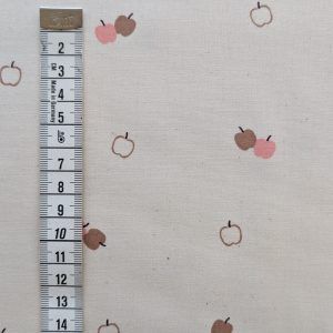 Popeline Écru Pommes Bio
