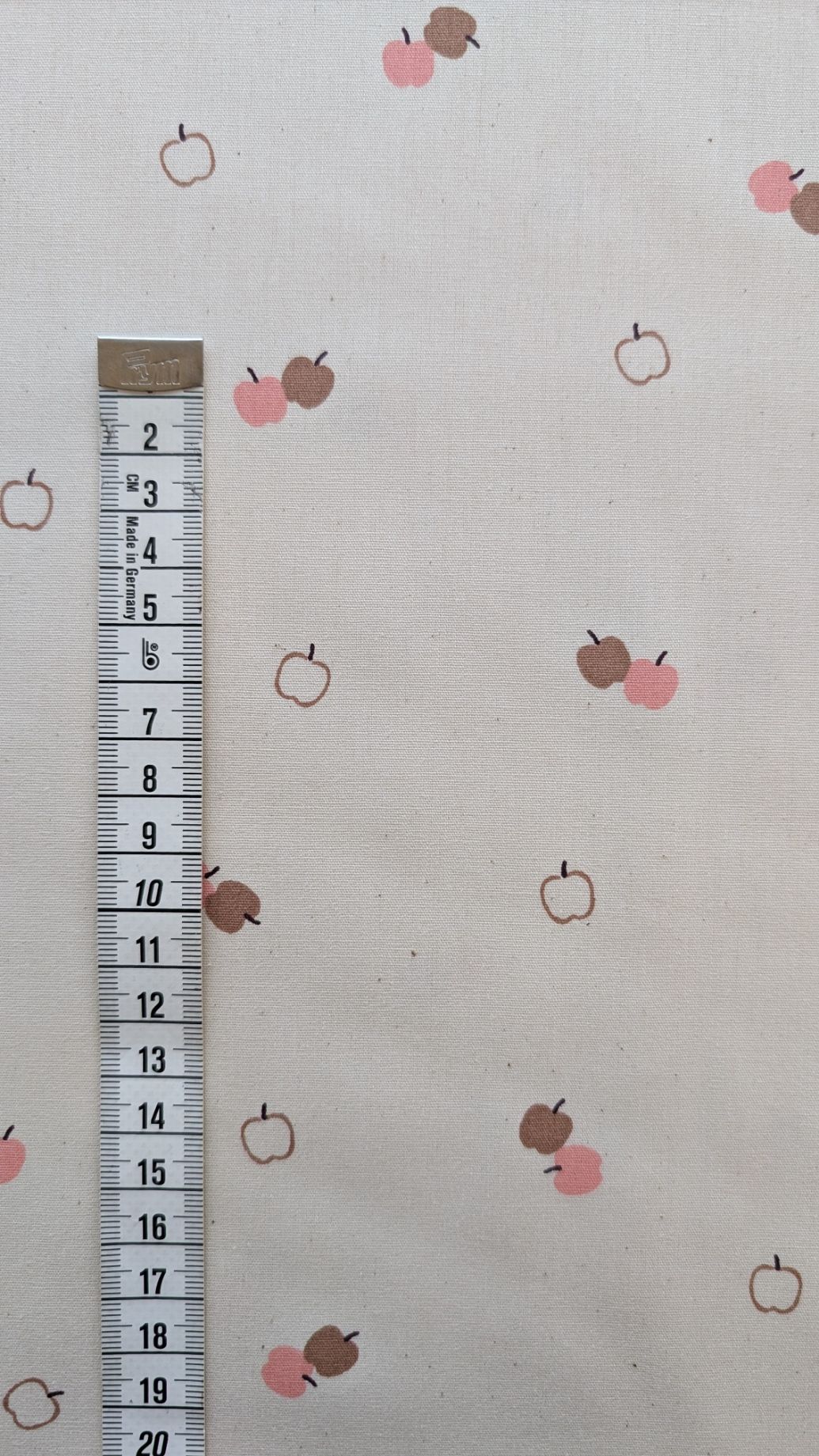 Popeline Écru Pommes Bio – Image 2