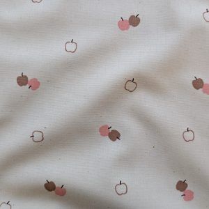 Popeline Écru Pommes Bio