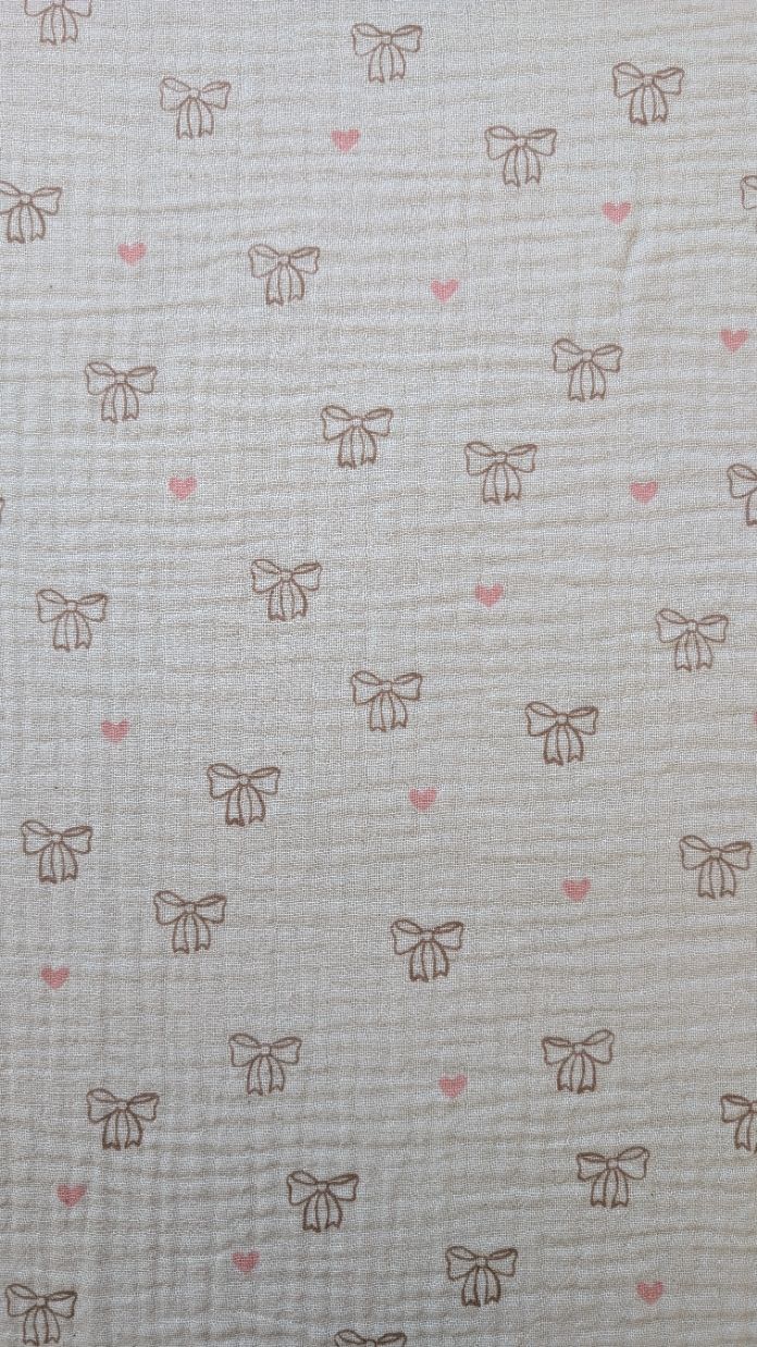 Double Gaze Écru Nœuds Bio – Image 3