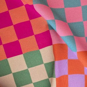 Toile Canvas Carreaux Multicolores