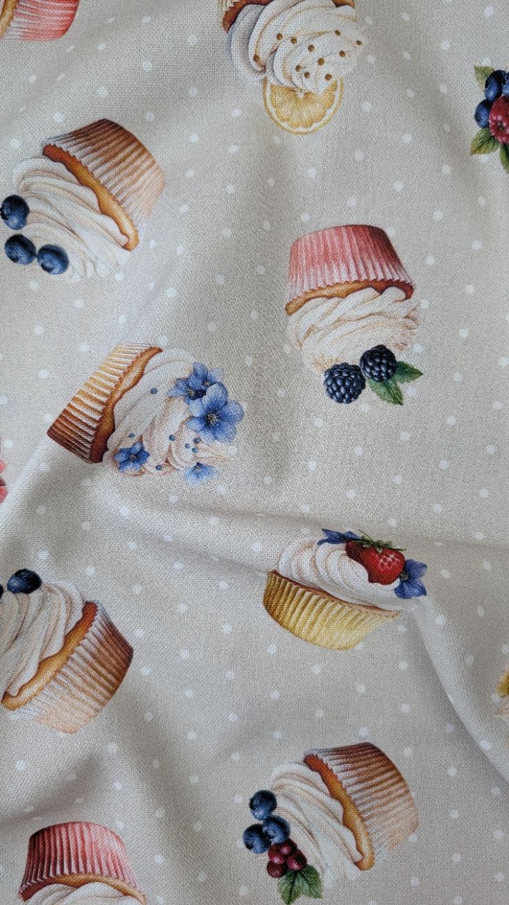 Toile Canvas Cupcakes Gourmands