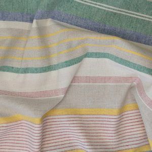 Toile Rayures Multicolores Recyclée