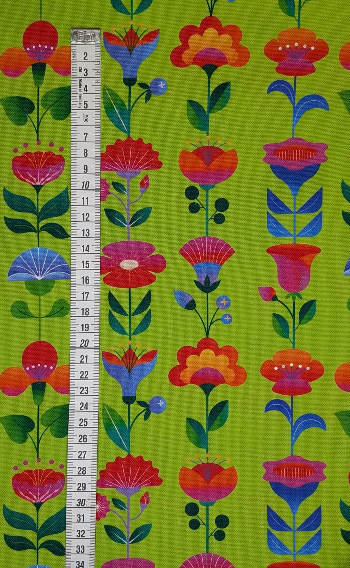 Toile Fleurs Vintage Vert – Image 2