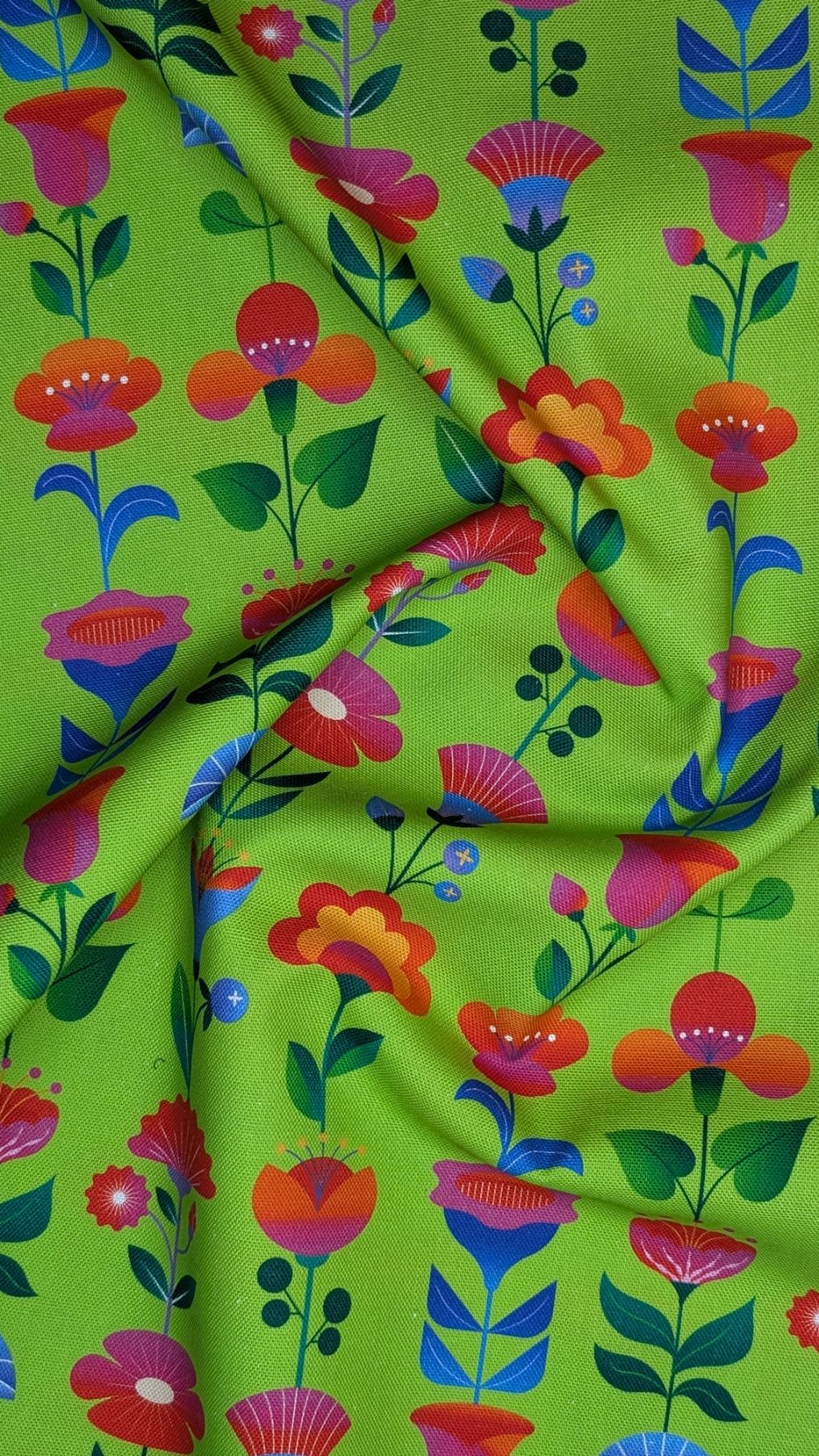 Toile fleurs vintage