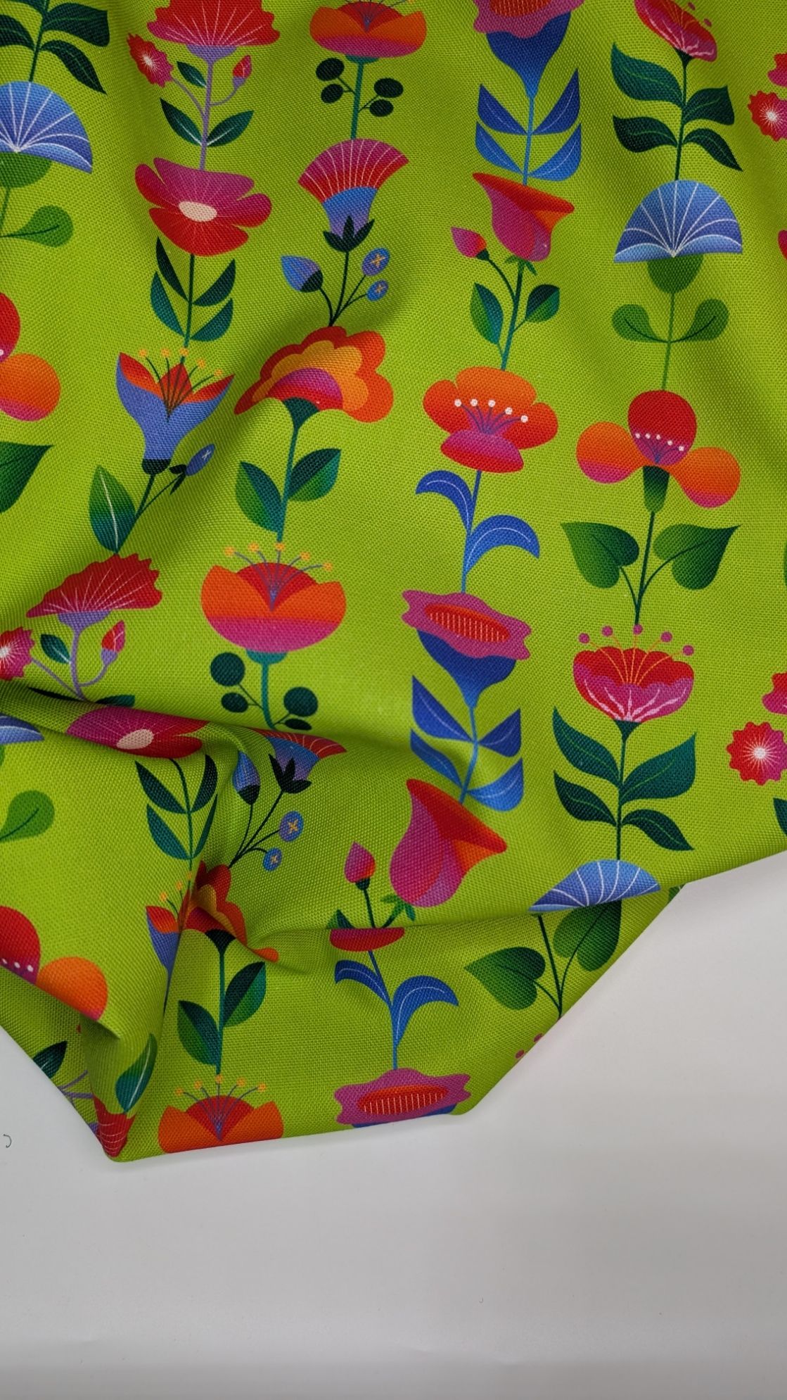 Toile Fleurs Vintage Vert – Image 5