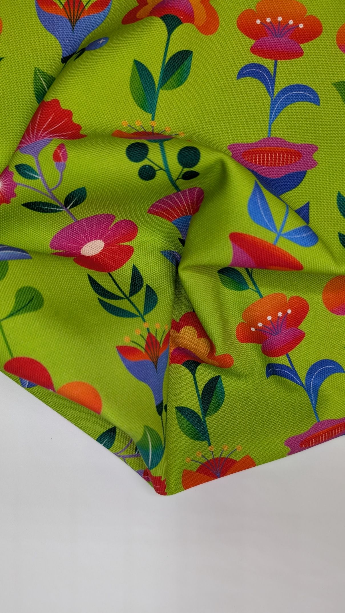 Toile Fleurs Vintage Vert – Image 4