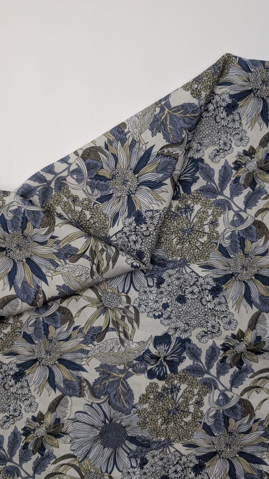 Tencel Lin Fleuri Bleu – Image 4